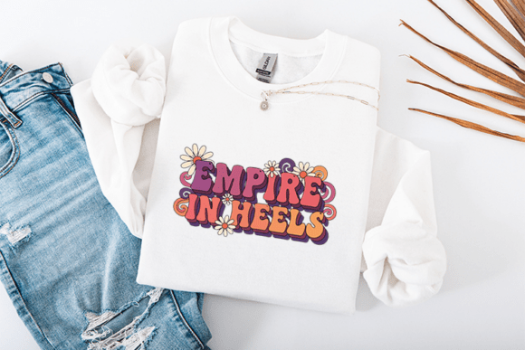 Empire in Heels SVG Retro Groovy Floral