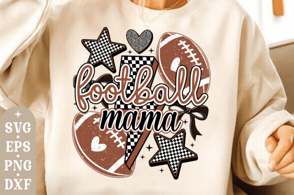 Football Mama Svg, Retro Football Svg