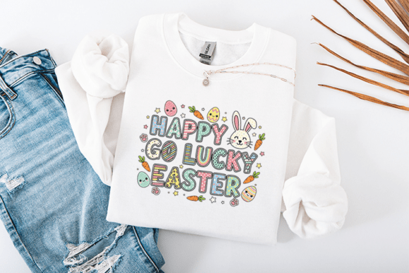 Happy Go Lucky Easter SVG Retro Pattern Review