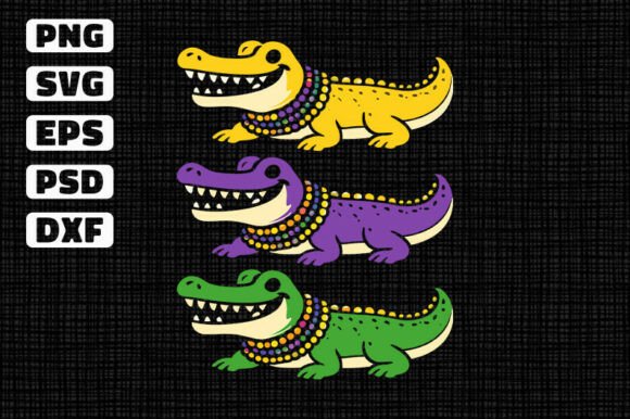 Mardi Gras Retro Alligator SVG Review