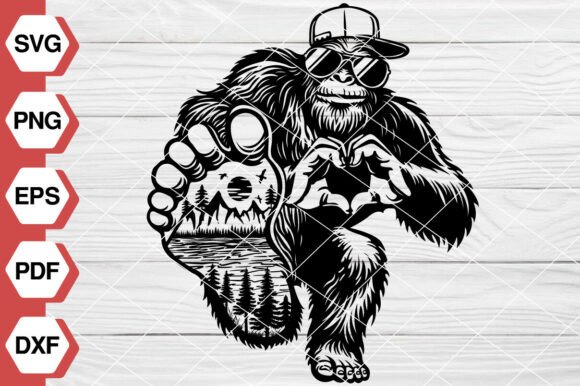 Retro Bigfoot SVG PNG - EP234 Design Review
