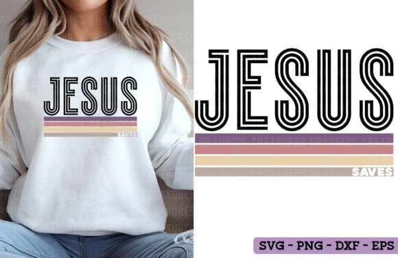 Retro Christian SVG Jesus Saves PNG Review