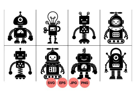 Retro Robot SVG Design Pack Review