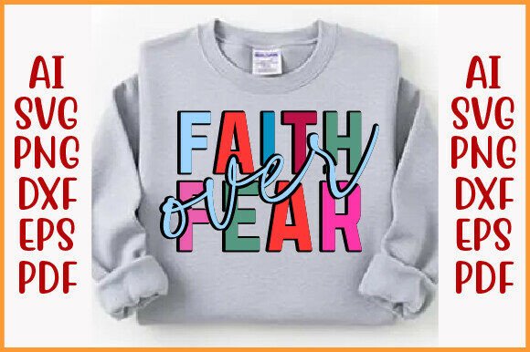 Reviewing Faith Over Fear Svg Retro Religious Design