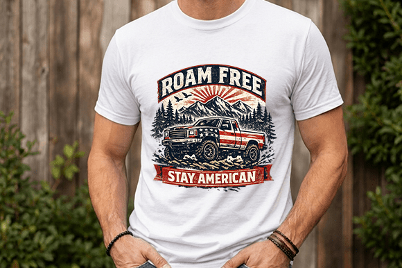 Roam Free, Stay American Retro PNG SVG Review
